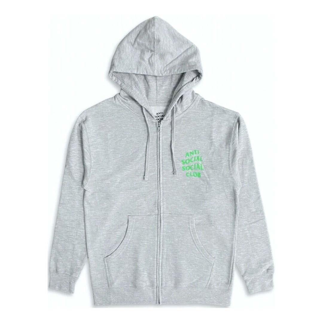 Anti Social Social Club Electric Zip Up Hoodie Grey SOLEPLIER