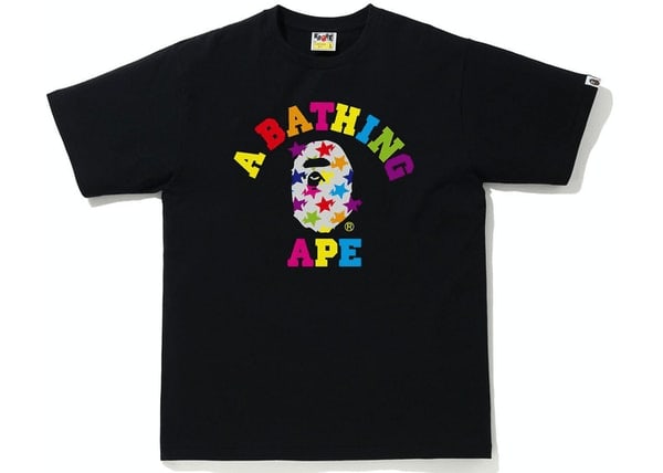 BAPE Sta Pattern College Tee Black
