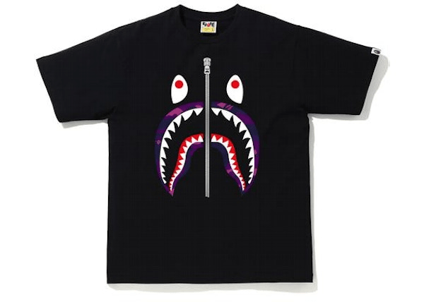 BAPE Color Camo Shark T-Shirt (SS20) Black/Purple