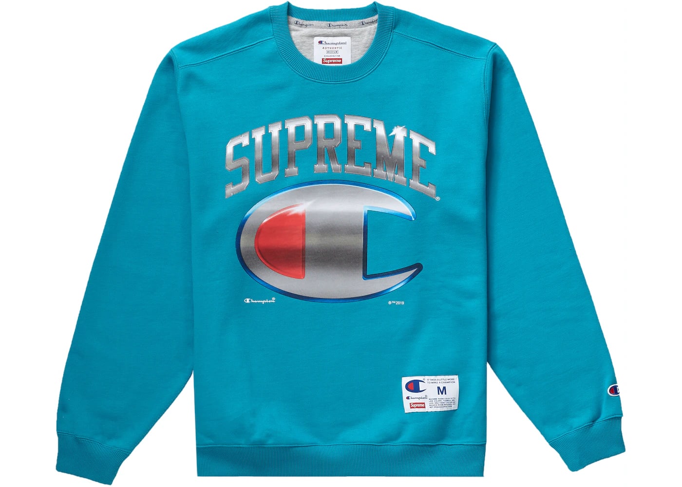 Supreme Champion Chrome Crewneck Dark Teal – SOLEPLIER