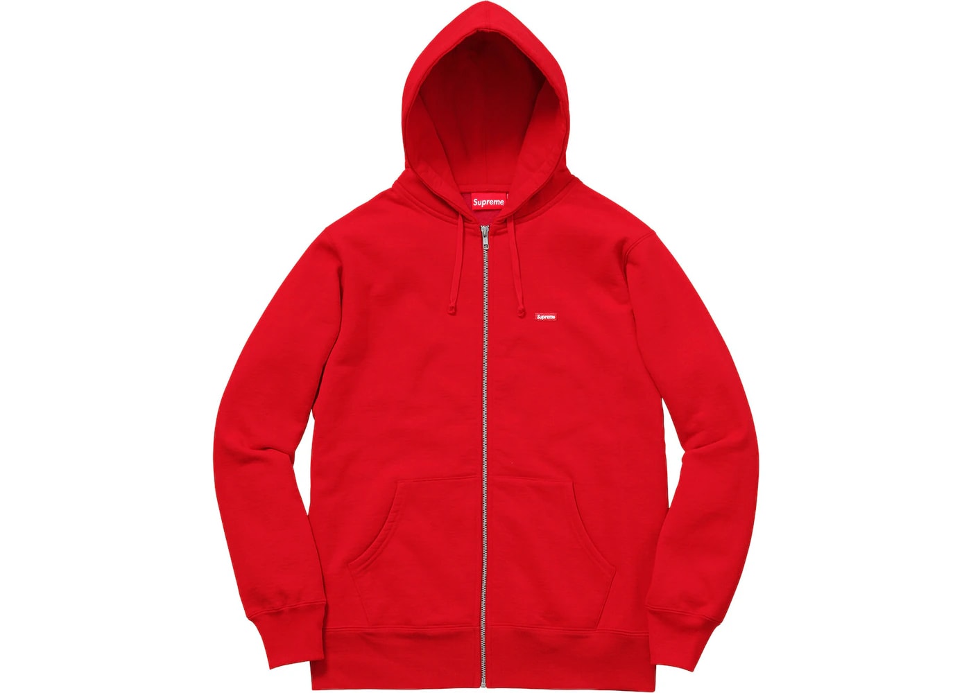 Supreme Small Box Zip Up Sweatshirt Red – SOLEPLIER