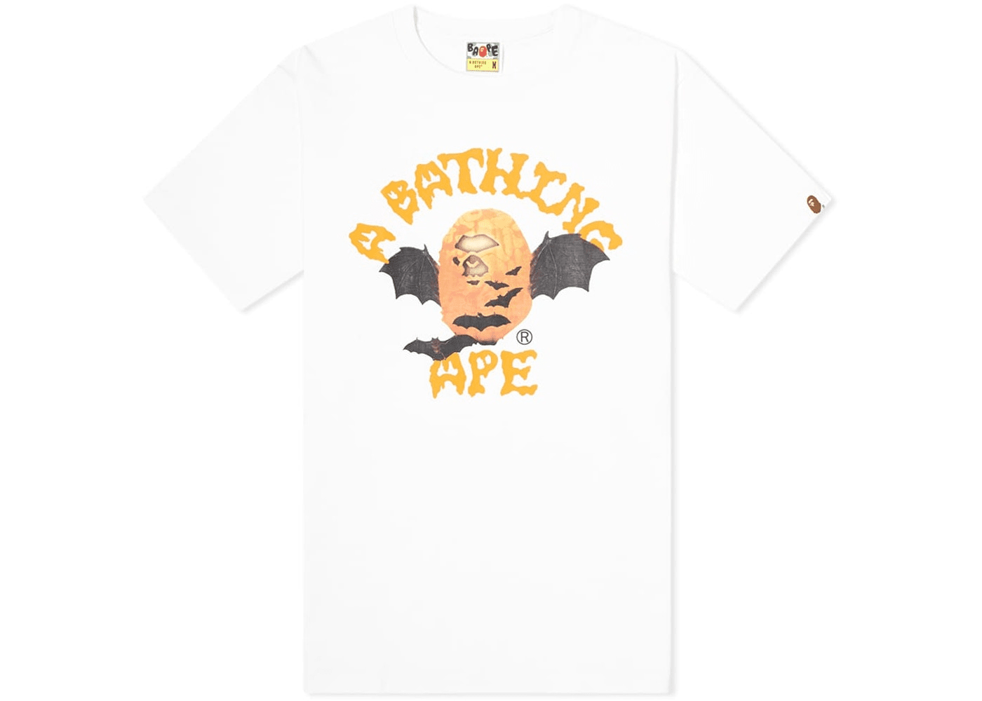 BAPE A Bathing Ape Halloween College Tee White