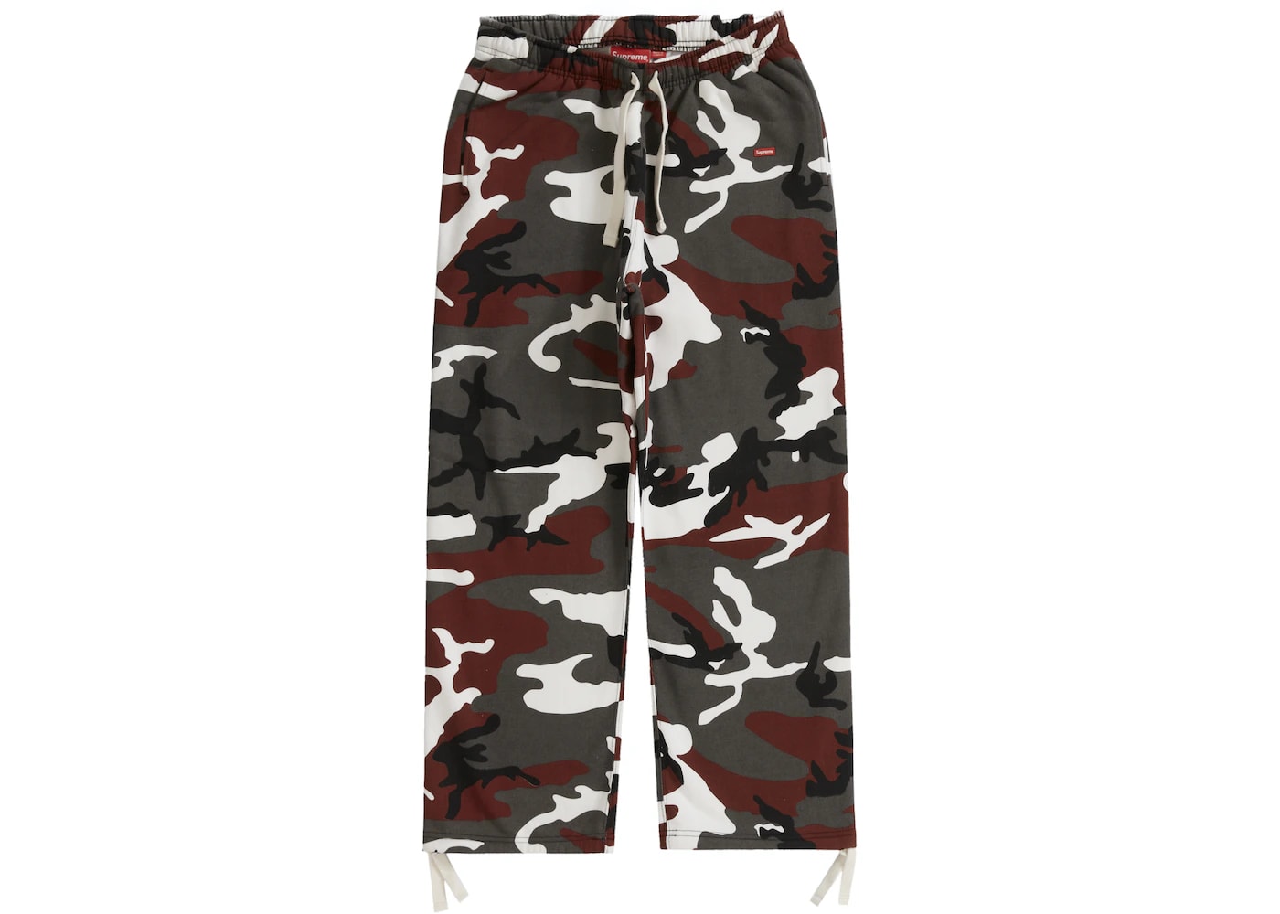 Supreme Small Box Drawcord Sweatpant Red Camo – SOLEPLIER