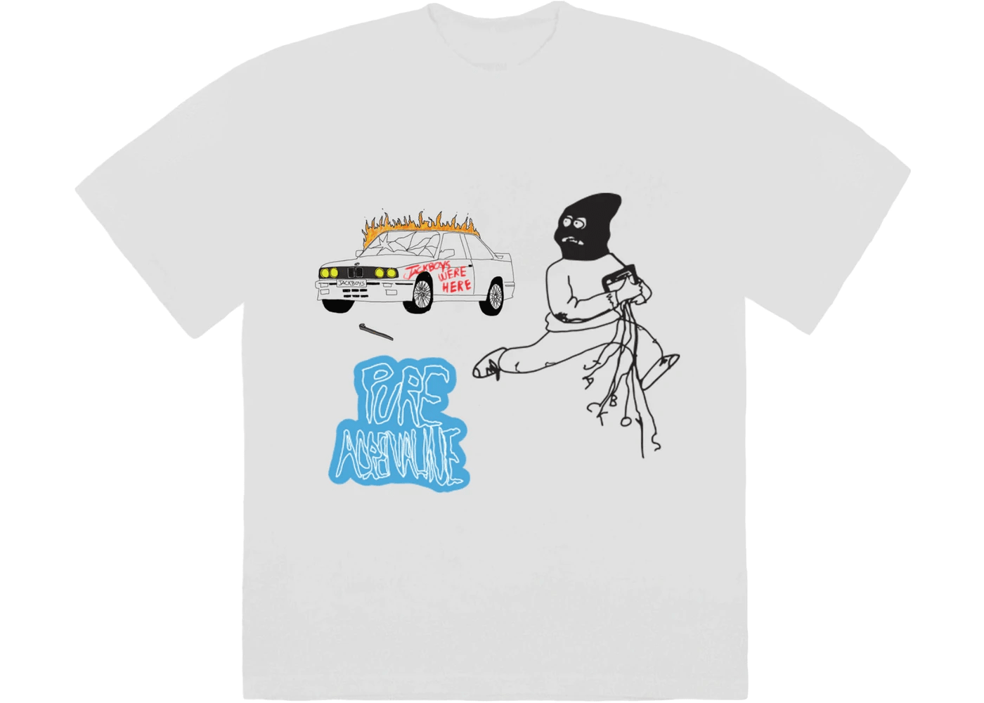 Travis Scott JACKBOYS Mask On T-shirt White