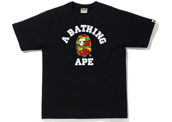 BAPE Sta Camo College Tee Black/Multi