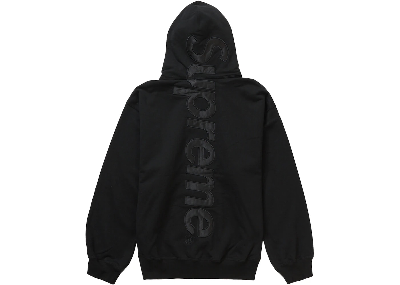 Supreme Satin Appliqué Hooded Sweatshirt (FW23) Black – SOLEPLIER