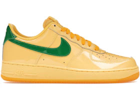 Nike Air Force 1 Low Patent Leather Topaz Gold Pine Green
