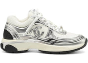 Chanel CC Runner White Silver