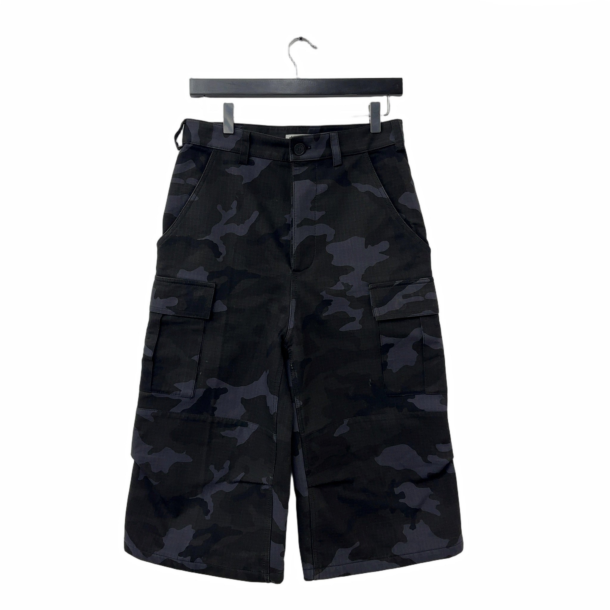 Balenciaga gray camouflage cargo shorts