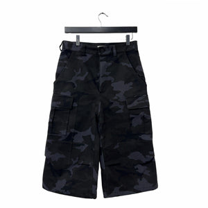 Balenciaga gray camouflage cargo shorts