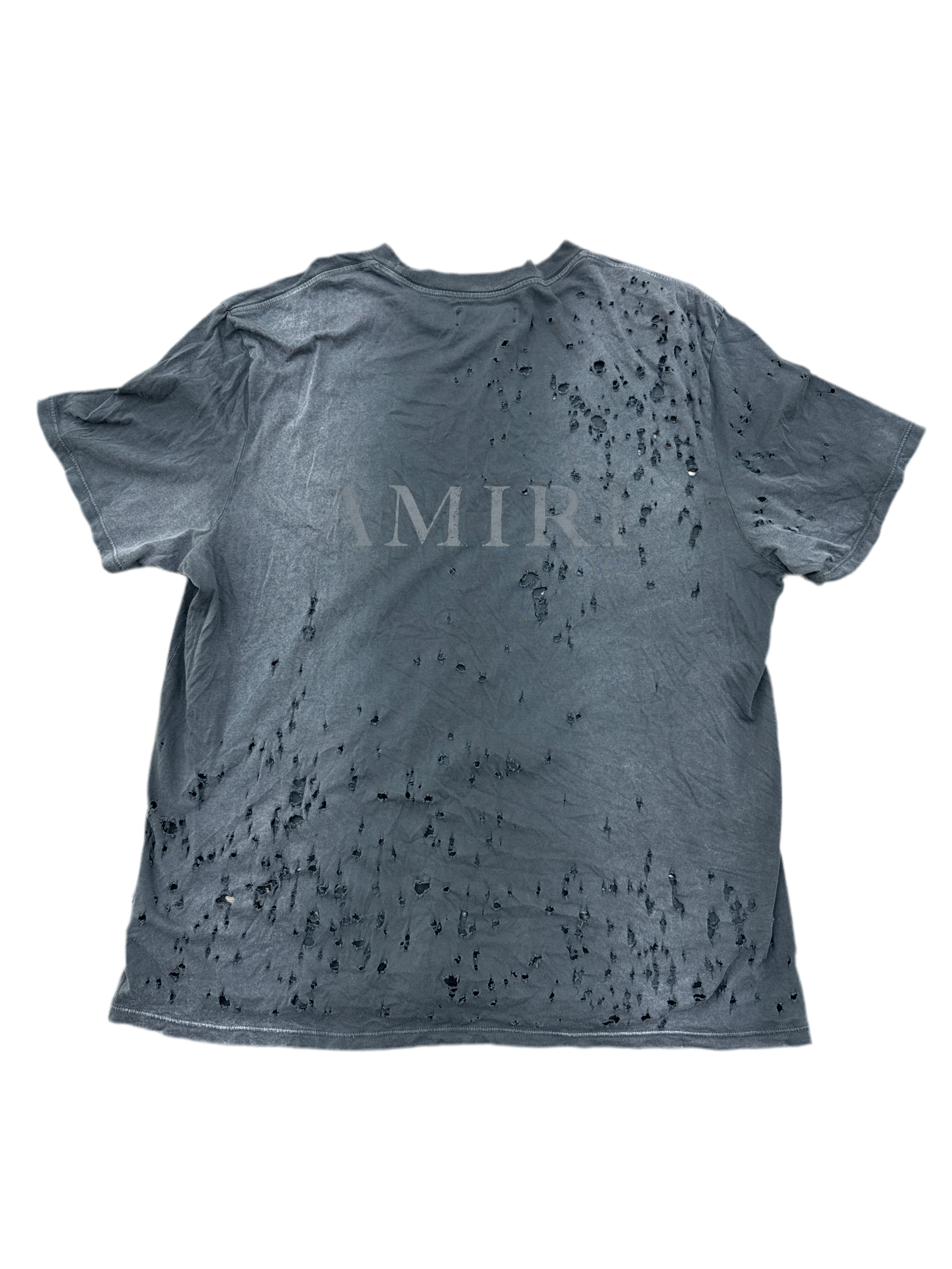 Amiri Shotgun Logo Faded Tee Black Size XXL