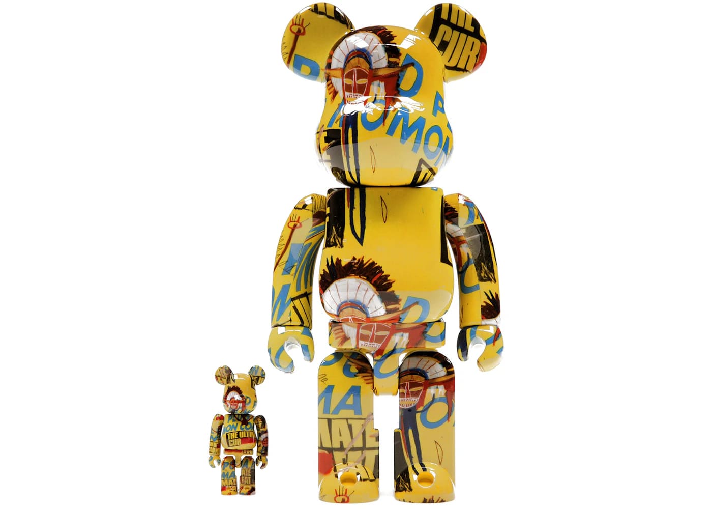 Bearbrick Andy Warhol X Jean-Michel Basquiat #3 100% & 400% Set