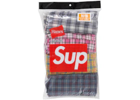 Supreme Hanes Plaid Boxers (4 Pack) Multicolor