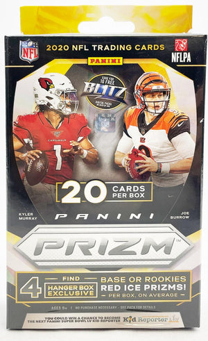 2020 Panini Prizm Football Hanger Box 20ct Red Ice