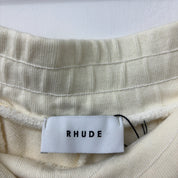 Rhude Script Sweatshorts Cream 