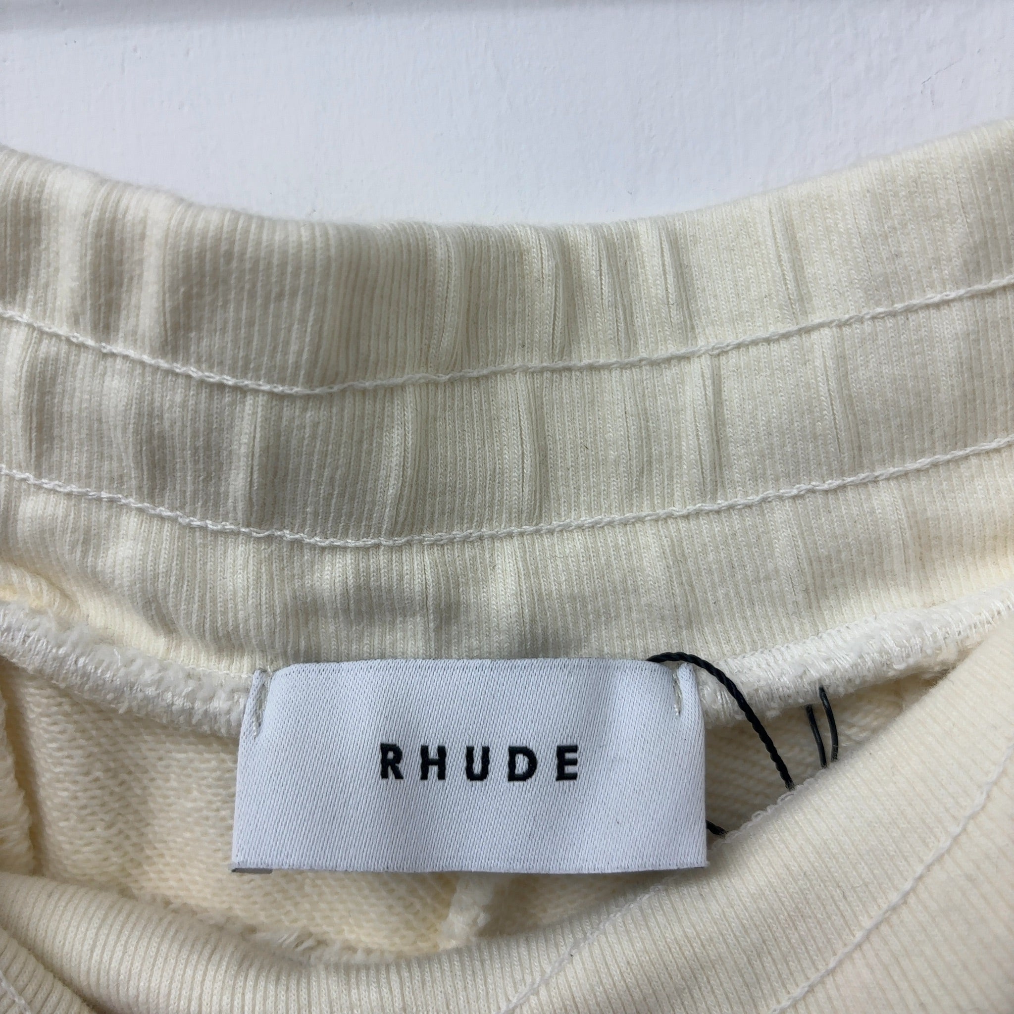 Rhude Script Sweatshorts Cream 