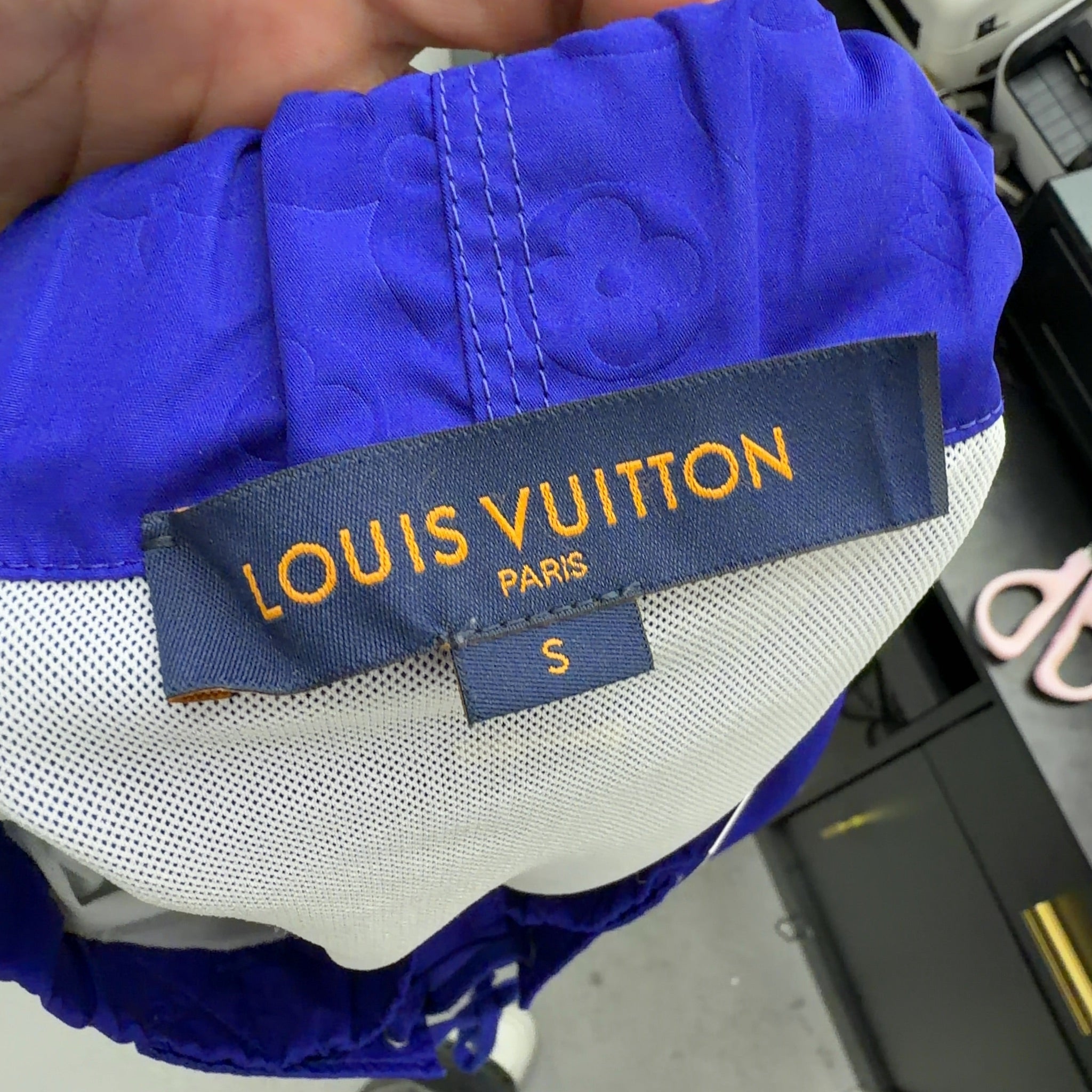 Louis Vuitton Monogram LV Blue Cargo Pocket Swim Trunks Shorts