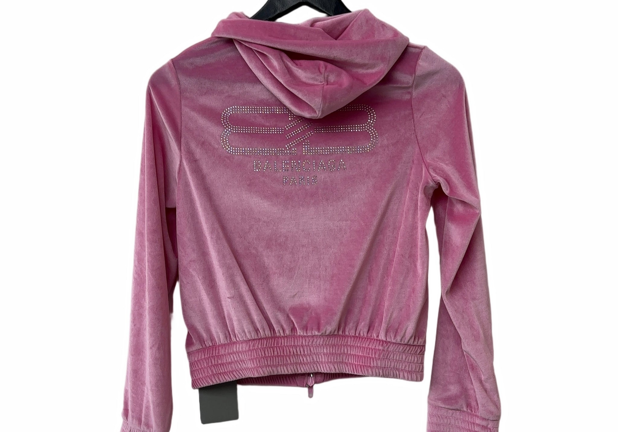 BALENCIAGA 'PINK' VELVET TRACK JACKET