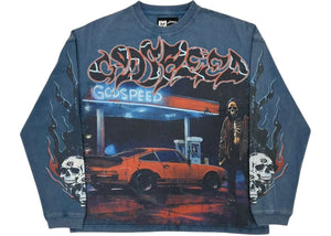Godspeed Pit Stop L/S T-Shirt Blue