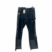 GALLERY DEPT 'WHITE PAINT' NAVY CARPENTER FLARE JEANS