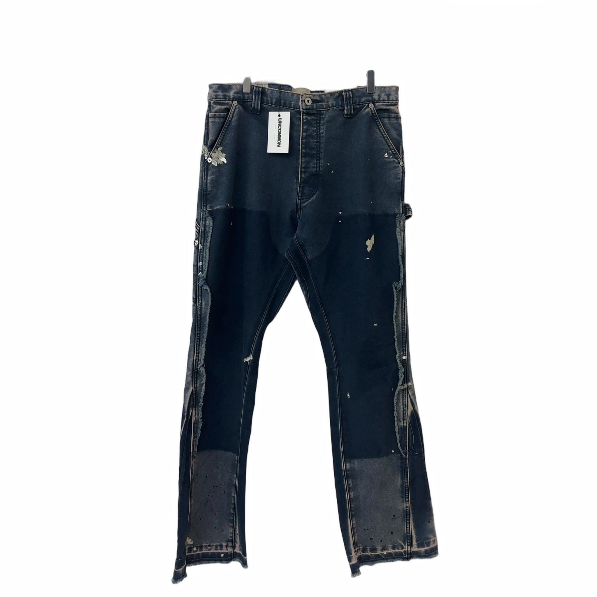 GALLERY DEPT 'WHITE PAINT' NAVY CARPENTER FLARE JEANS