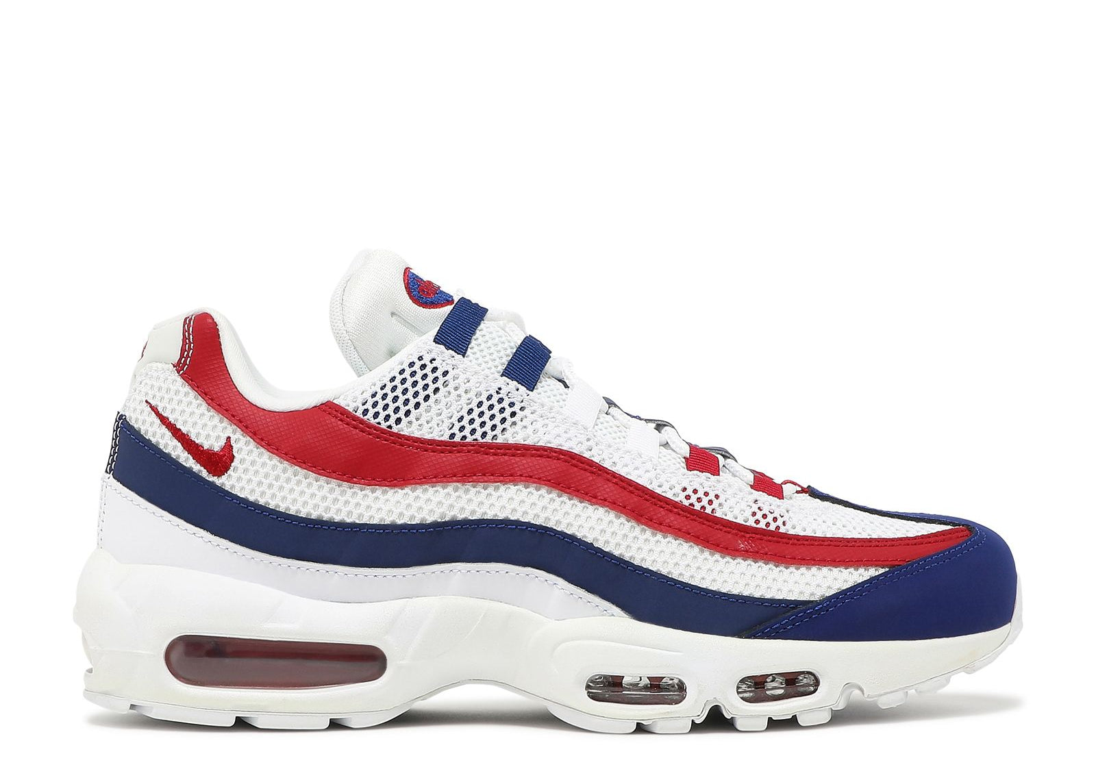 Nike Air Max 95 White Deep Royal Blue Gym Red