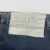 GALLERY DEPT 'WHITE PAINT' NAVY CARPENTER FLARE JEANS