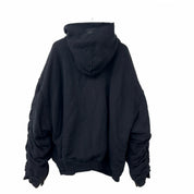 Balenciaga Oversized Sporty B Bomber Hoodie Black