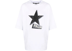 Palm Angels Rockstar Oversized T-Shirt White/Black Size Large