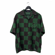 Louis Vuitton Open Collar Short-Sleeved Silk Shirt Jolly Green