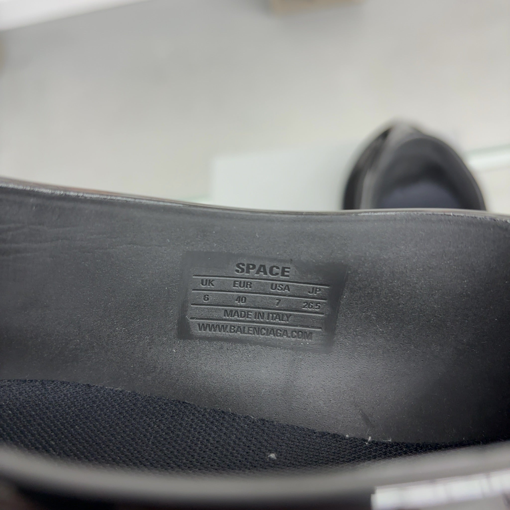Balenciaga Space Shoe Shiny Black