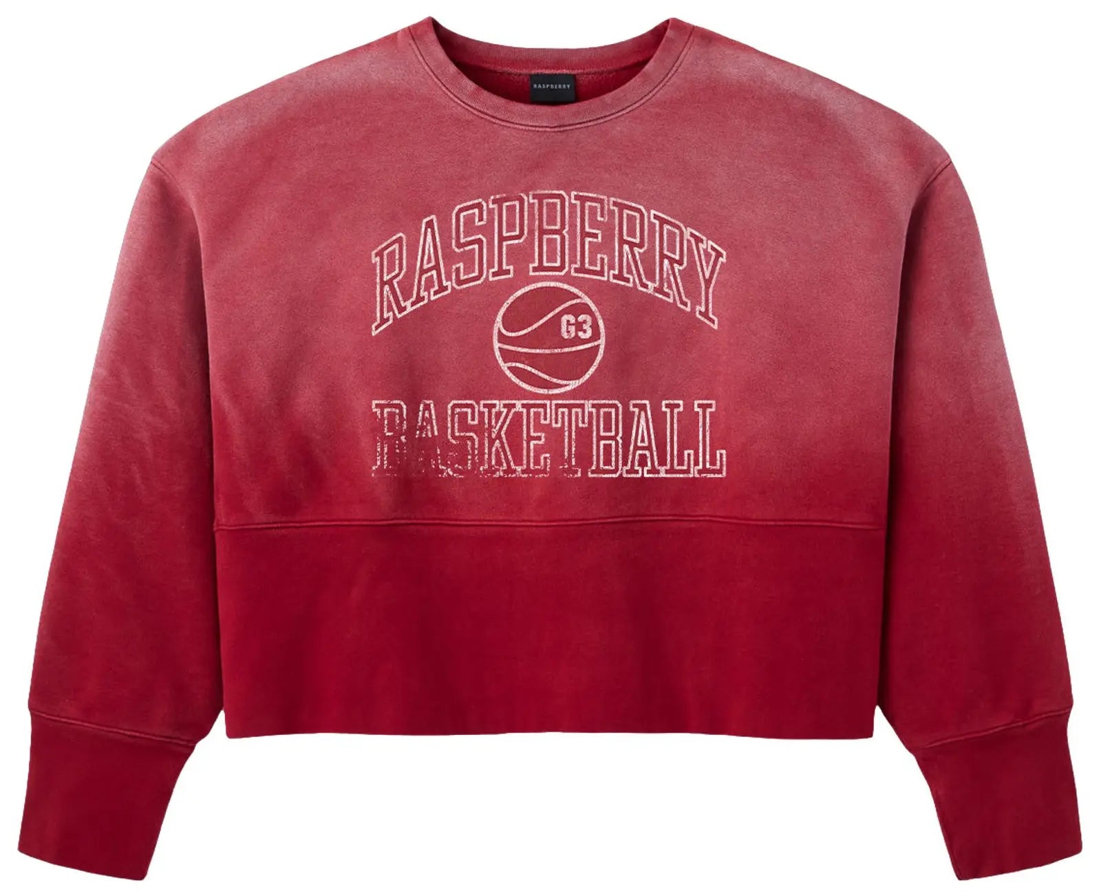 GV Gallery Raspberry Hills BBall Crewneck Washed Red