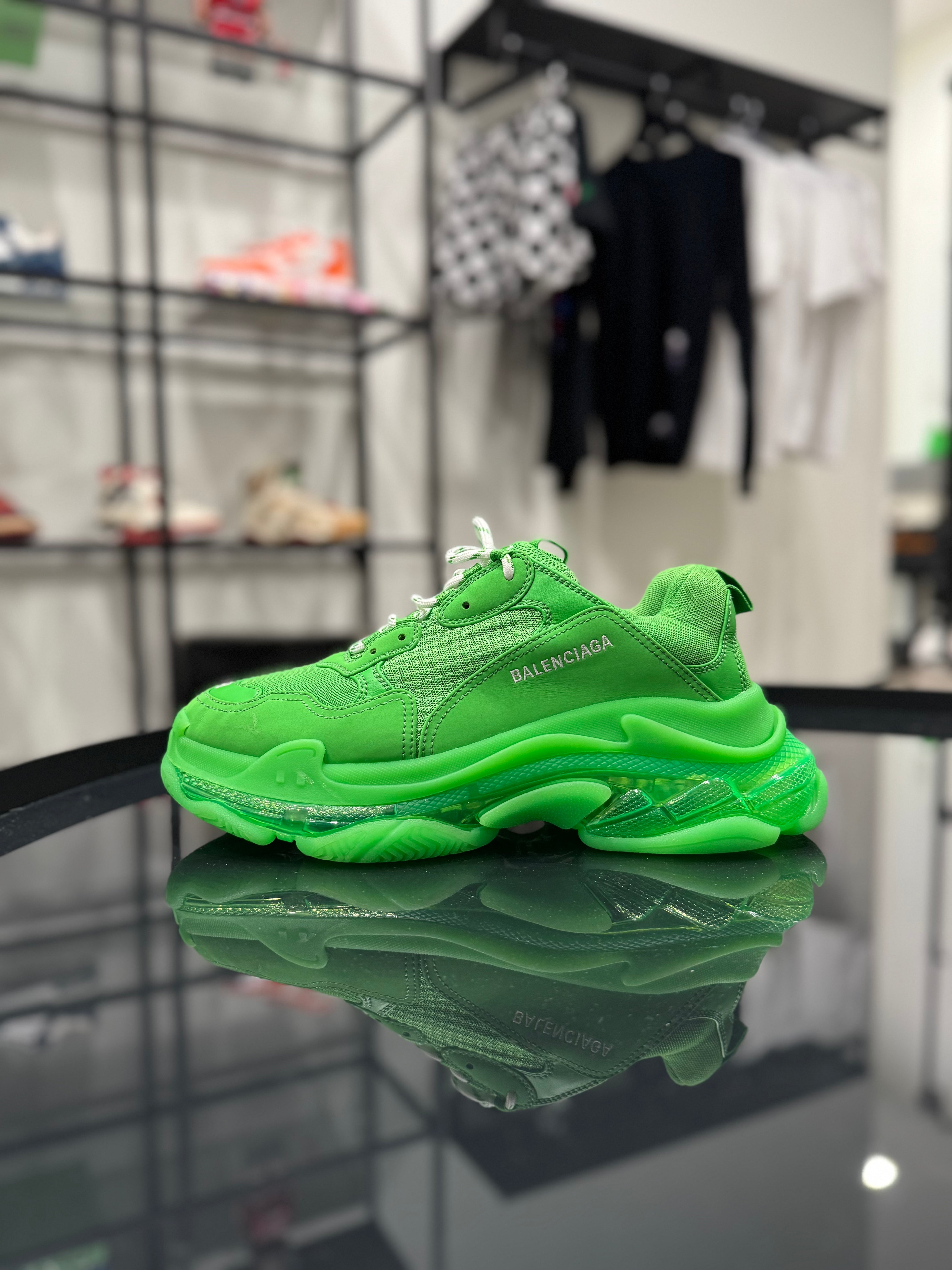 Balenciaga Triple S Neon Green Size 43 UK / US 10