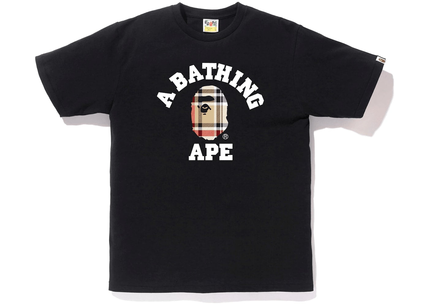 BAPE A Bathing Ape Check By Bathing Tee Black/Beige – SOLEPLIER