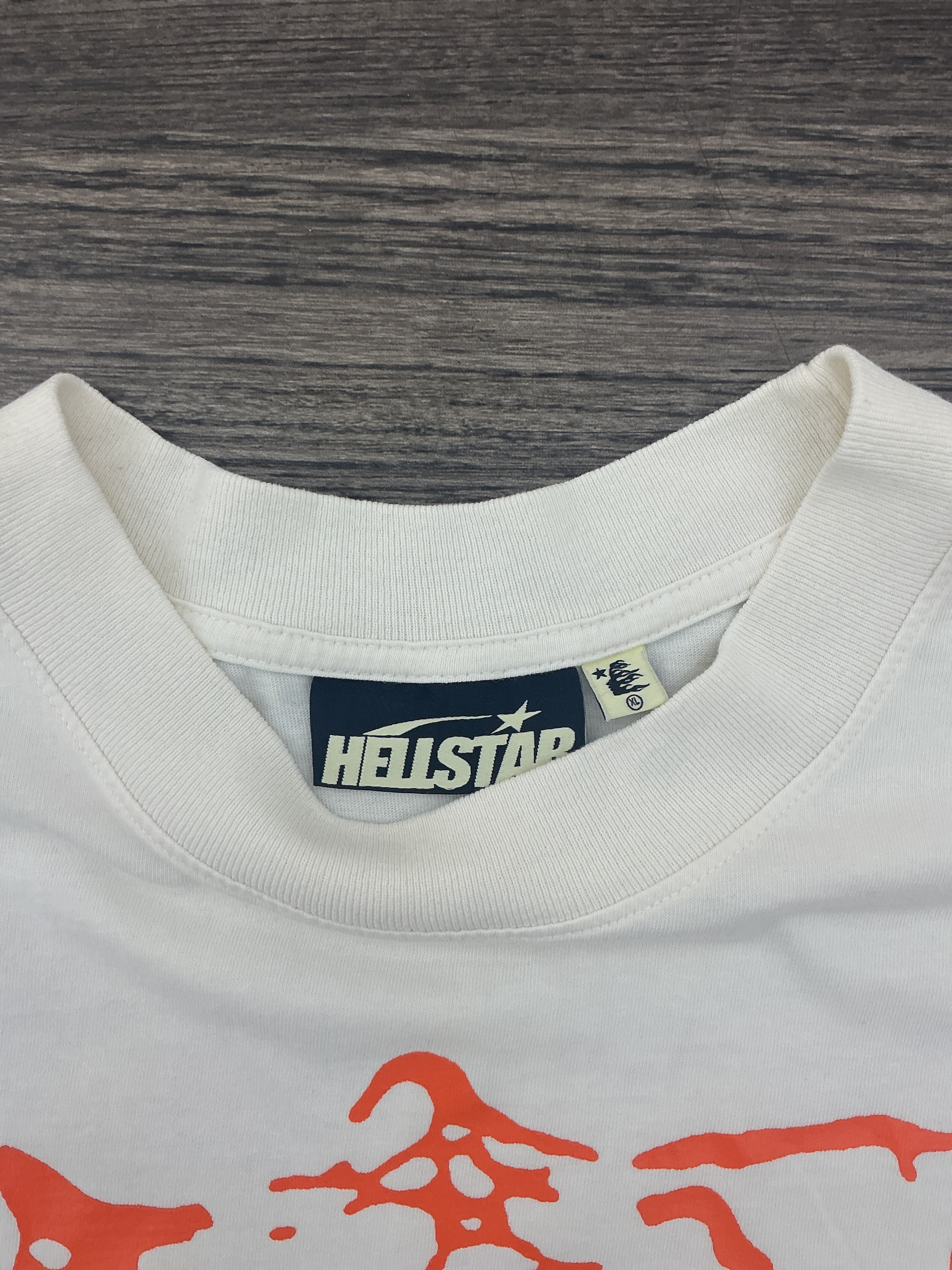 Hellstar Jesus T-Shirt White Orange