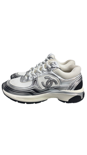 Chanel CC Runner White Silver