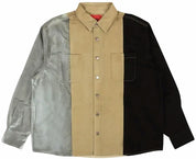 424 Colorblock Denim Button Down Shirt 'Multicolor'