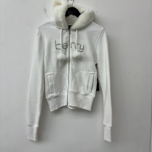 GV Gallery Raspberry Hills White Pom Pom Zip Up