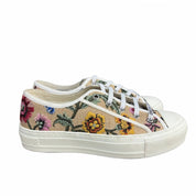 Dior Beige Floral Embroidered Canvas Walk'n'Dior Sneakers