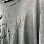 Amiri Shotgun Logo Distressed Tee Black