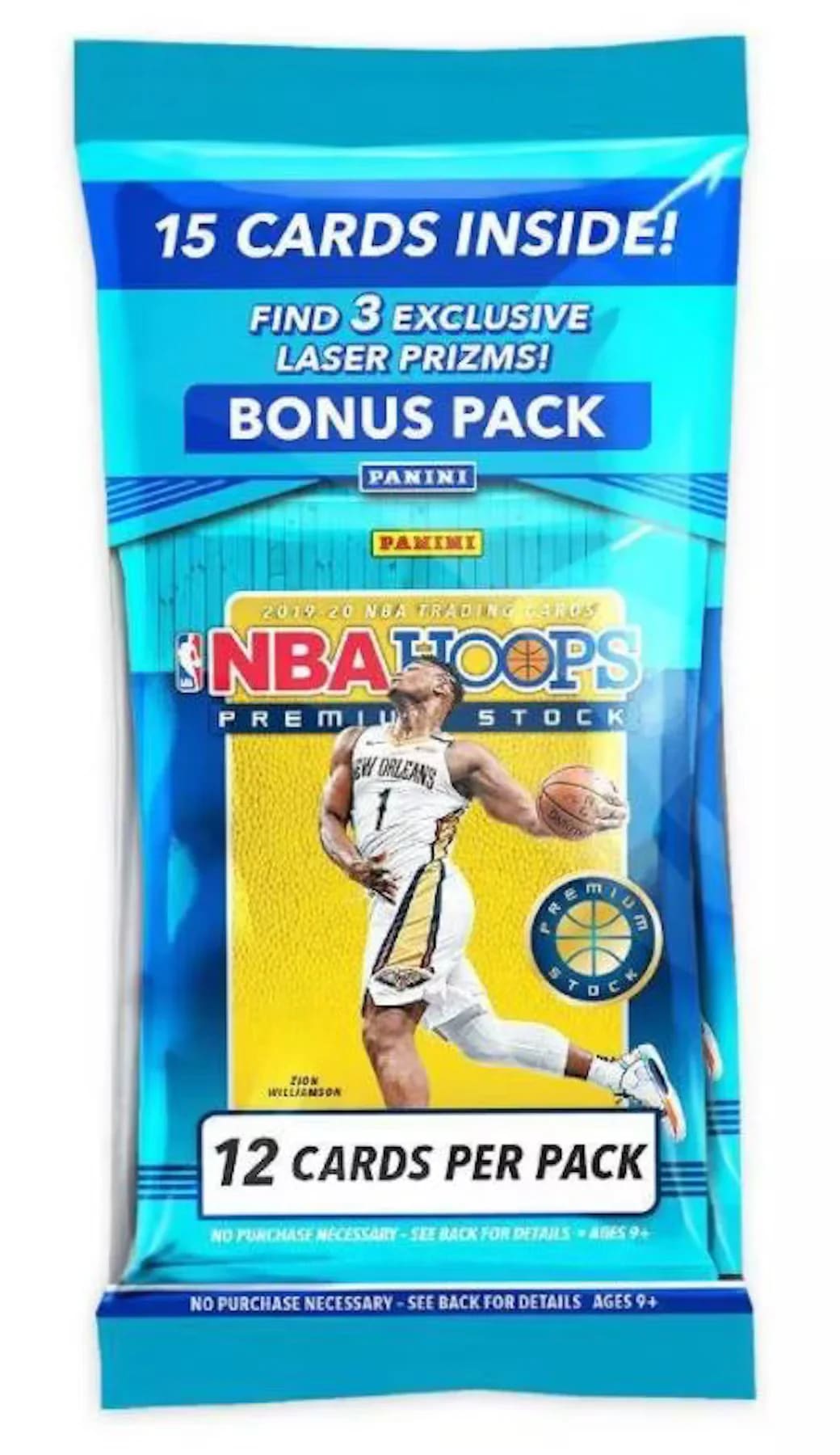 2019-20 Panini Hoops Premium Stock Basketball Cello Pack