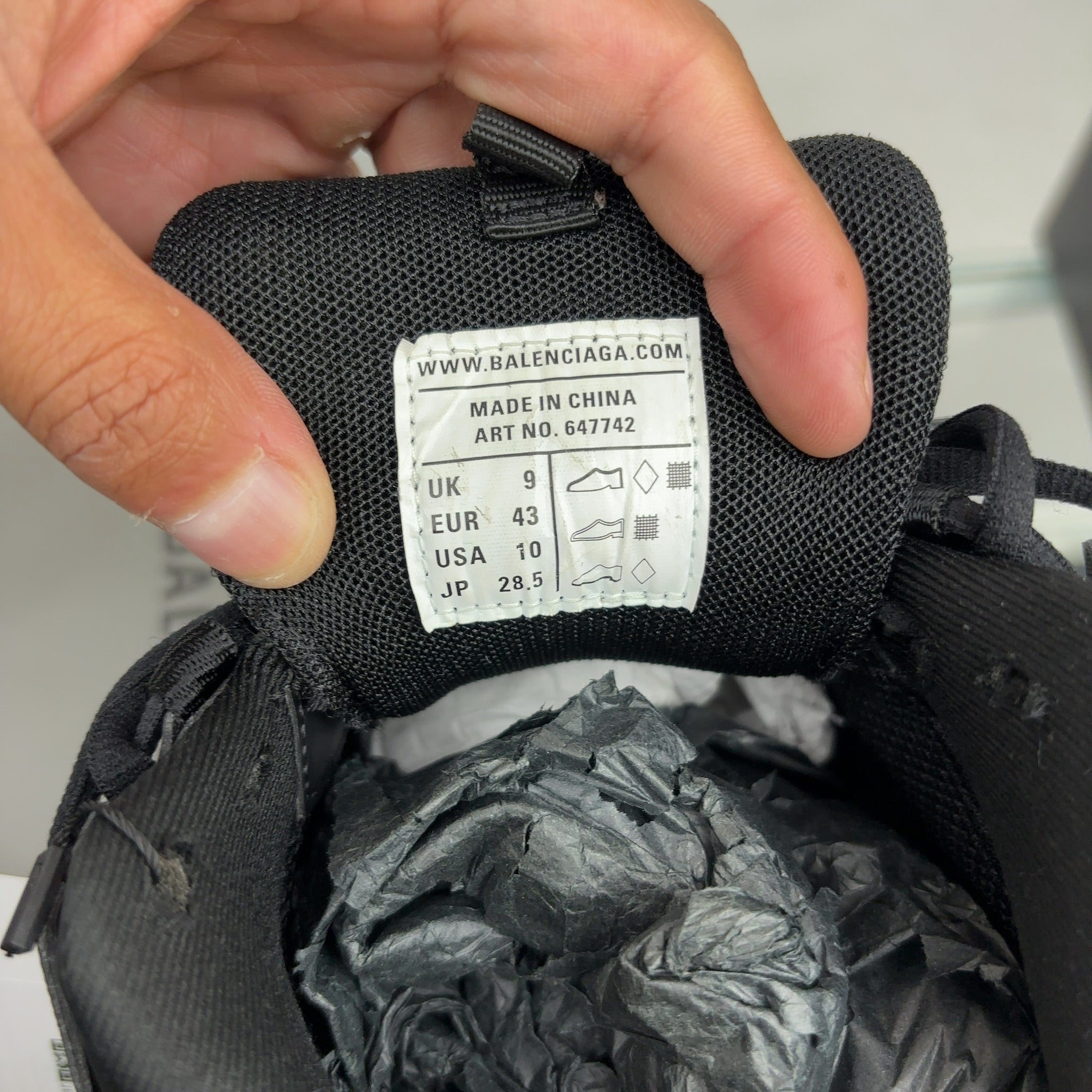 Balenciaga Track Clear Sole Black