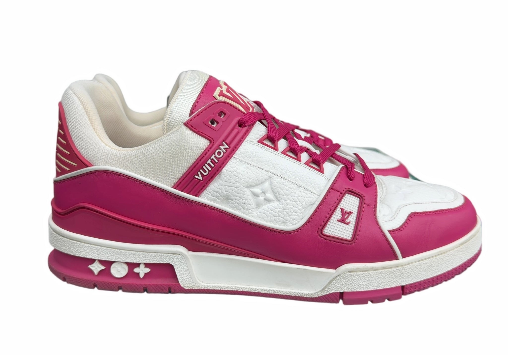 Louis Vuitton Trainer Low White Fuchsia