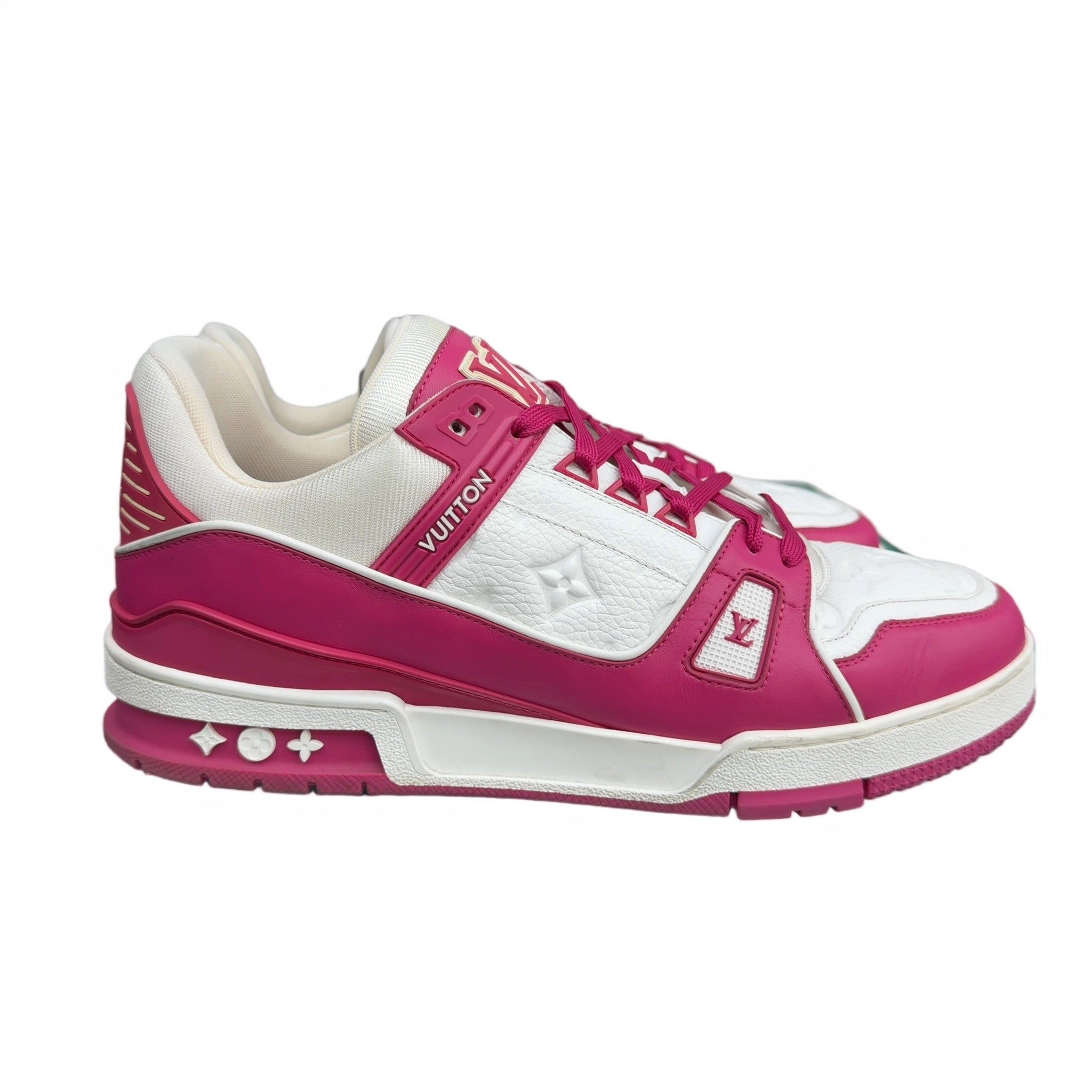 Louis Vuitton Trainer Low White Fuchsia