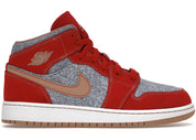 Jordan 1 Mid Denim Red