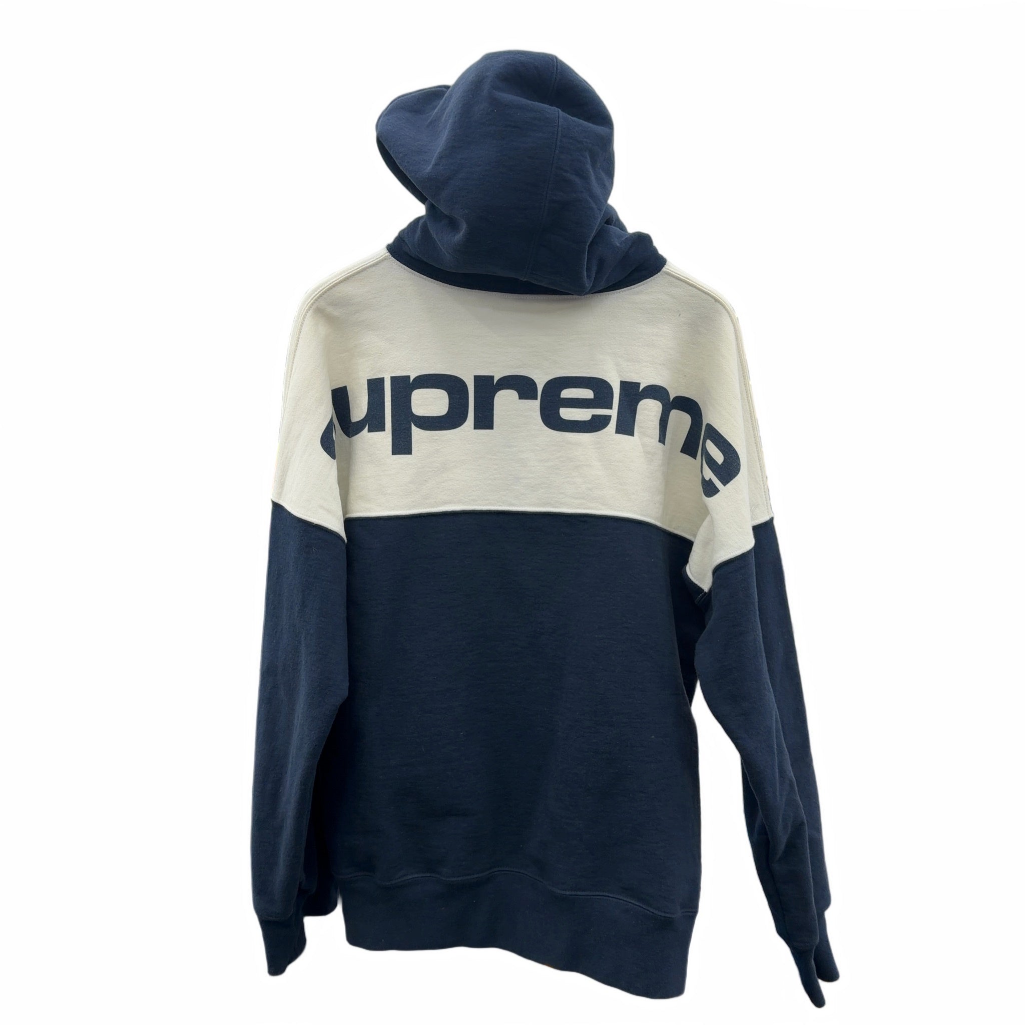 Supreme Blocked Hoodie Navy