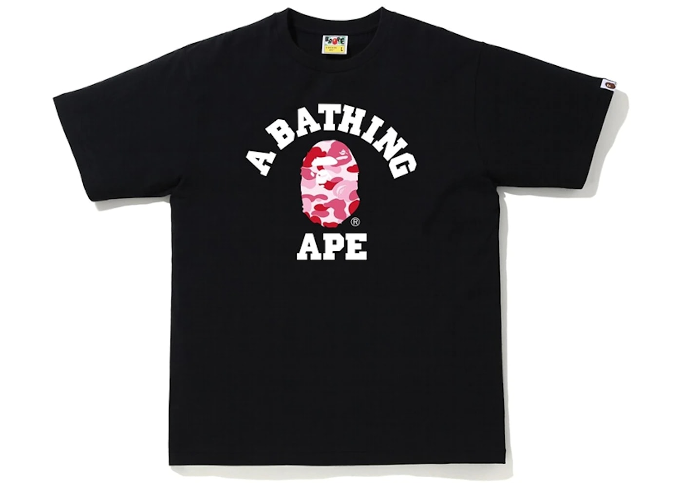 BAPE ABC Camo College Tee Black/Pink