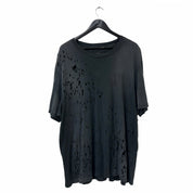 Amiri Shotgun Logo Distressed Tee Black