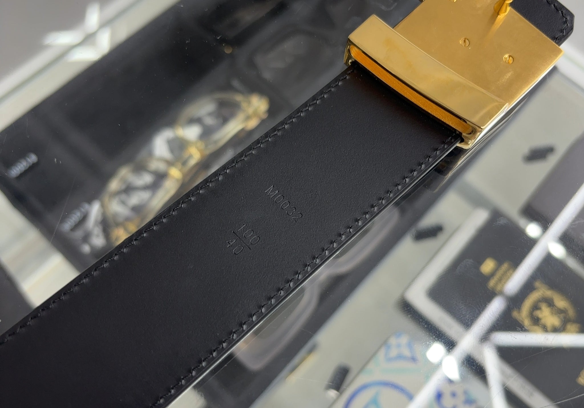 Louis Vuitton LV Initiales 40mm Monogram Belt Black