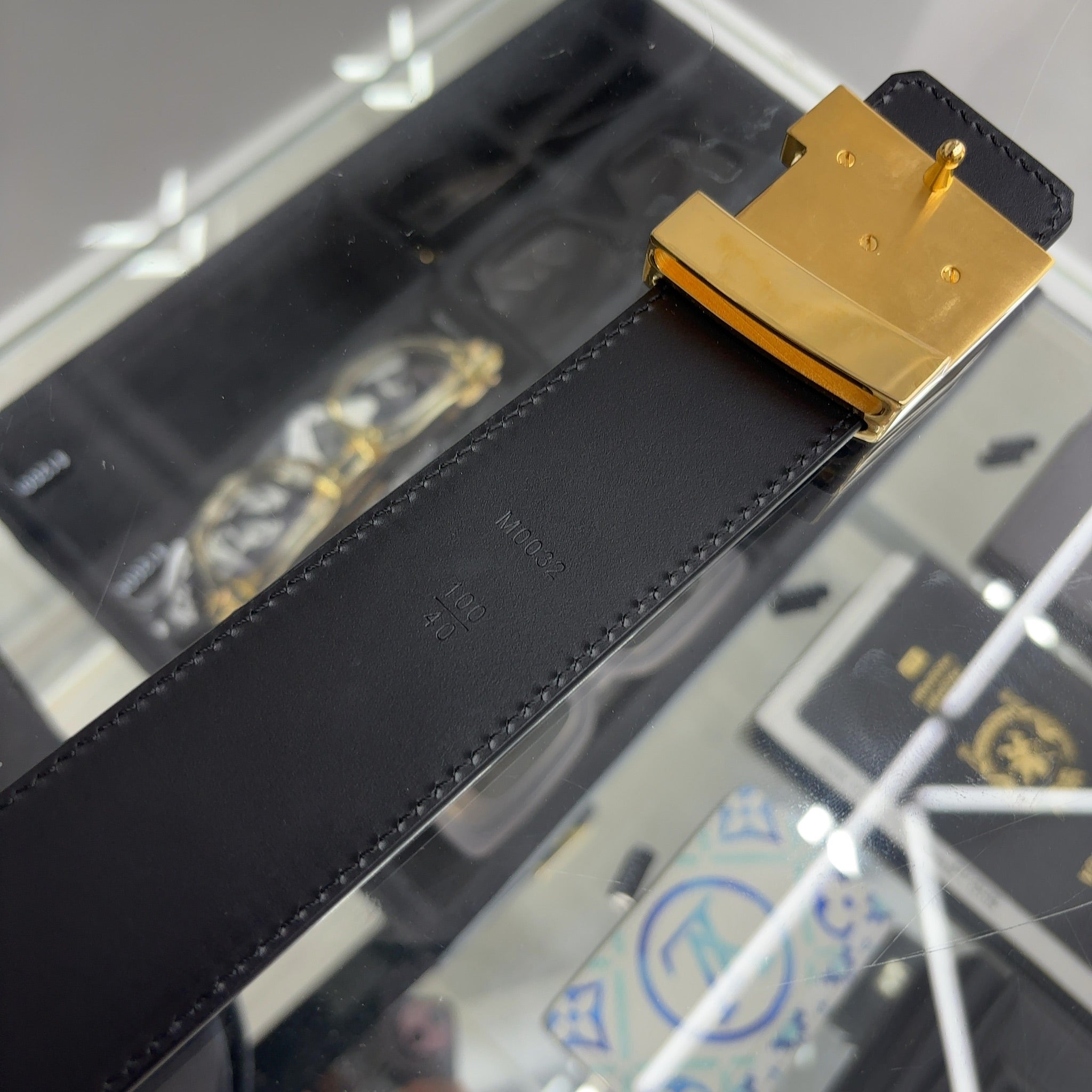 Louis Vuitton LV Initiales 40mm Monogram Belt Black